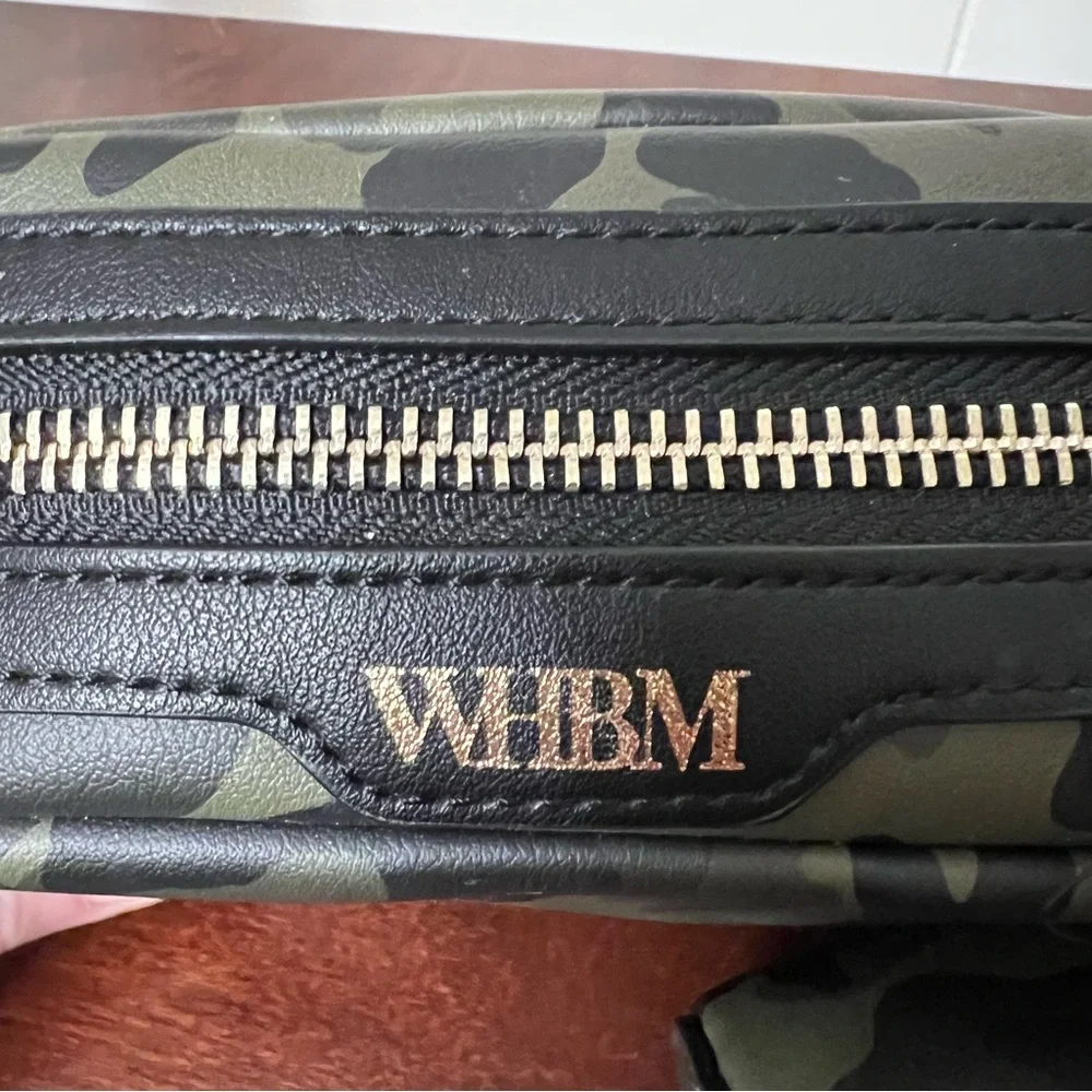 WHBM White House Black Market Camo Camouflage Cosmetics Bag Spray Bottle Holder